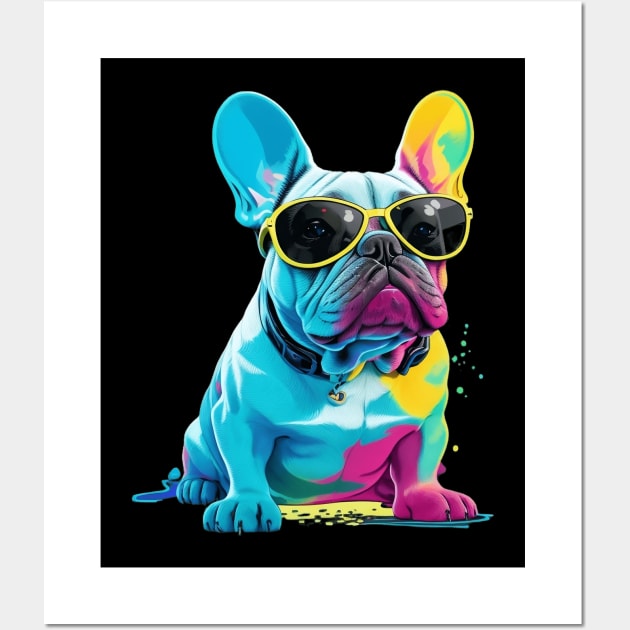 Cool French Bulldog with Glasses Wall Art by Relax and Carry On